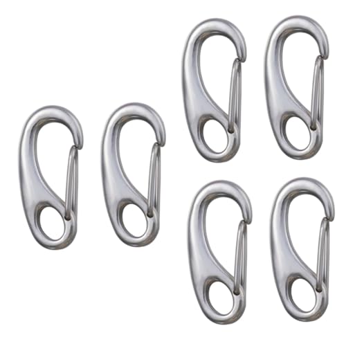 FOMIYES 6pcs Stainless Steel Pet Id Tags Clips for Dogs and Cats Quick Release Clamps for Easy Tag Transition and