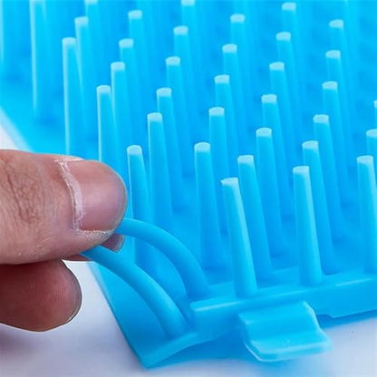 Dog Paw Cleaner Cup, Soft Silicone Combs, Portable Outdoor Pet Towel, Foot Washer, Paw Clean Brush, Quickly Foot Cleaning(Blue,L-9.2x15.2cm)