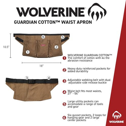 WOLVERINE Guardian Cotton Waist Apron - color: Onyx