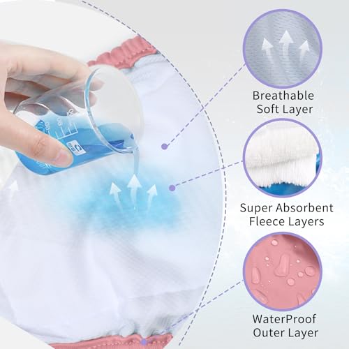 JoyDaog Female Dog Diapers for Medium Dogs,4 Pack Reusable Washable Premium Doggie Diapers for Heat,Incontinence,Period Doggy Nappies,L - size: Large (Pack of 4)