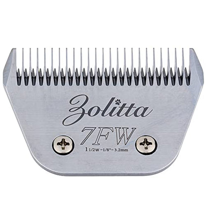 7FW Elite Premium Professional Wide Clipper Blade, A5 Type High-Carbon Steel Attachment for Fast Dog and Cat Grooming
