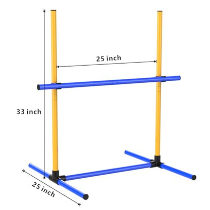 Adjustable Dog Agility Hurdles with Carry Bag, 4 Sets - size: 4-Sets Hurdles