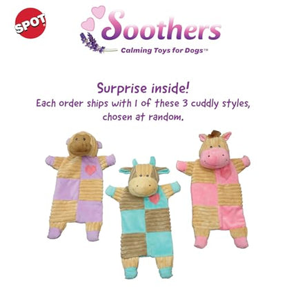 SPOT Soothers Crinkle Paper Dog Toy - 13in Stuffing-Free Calming Plush with Crinkle, Lavender Scent & Squeaker, Anxiety Relief for Dogs - 1 of 3 Animal Designs, Sent at Random