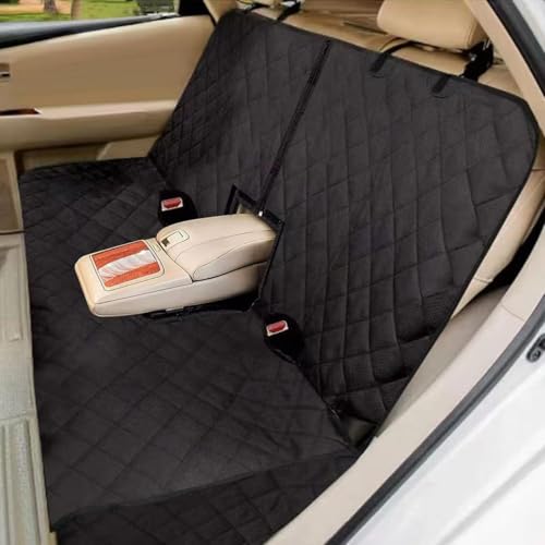 Bark Lover Dog Car Seat Cover for Back Seat, Waterproof Car Seat Protector, Non-Slip Backseat Cover for Dogs in Car, Armrest Compatible, Fits Most Cars SUVs & Trucks - color: Black3-SZ