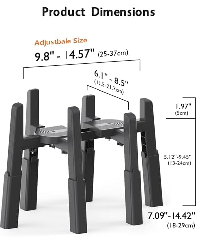 CZPET Dog Water Dispenser Stand, Holder for Pet Automatic Feeders, Width and Height Adjustable Elevated Stand for Pet Feerders, Suitable for Large Dogs [Stand Only] - size: H: 7.09-11.42'', W: 6.1*9.8''-8.5*14.57''