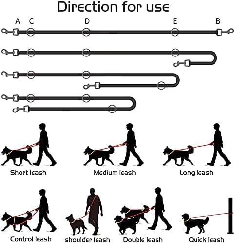 7FT Multifunctional Rope Dog Leash,Hands Free Crossbody Rope Leash - color: Macchiato