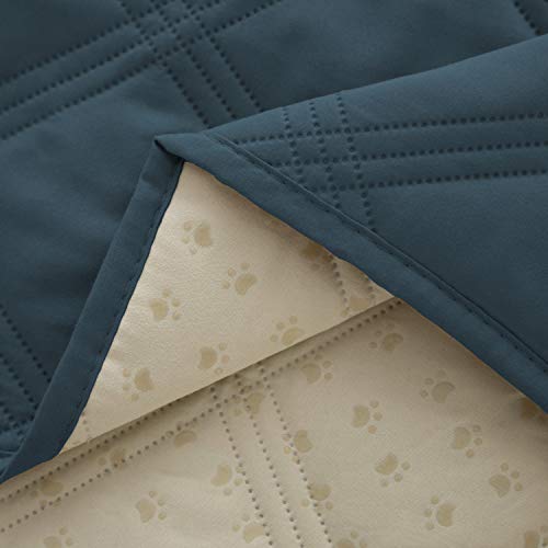 Ameritex Waterproof Dog Bed Cover Pet Blanket with Anti-Slip Back for Furniture Bed Couch Sofa - color: Navyblue, size: 30x60 Inch (Pack of 1)