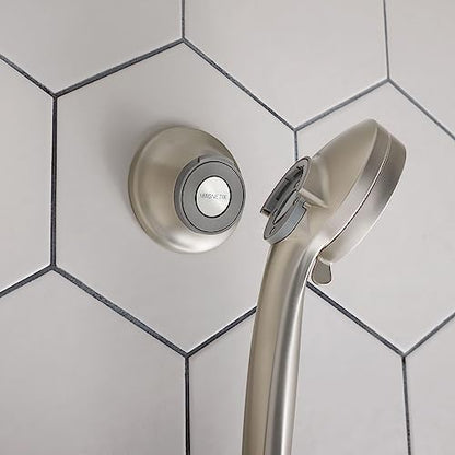 Moen Brushed Nickel Remote Dock for Magnetix Handshowers with Included Wall Bracket or Permanent Waterproof Adhesive Options, 186117BN - color: Brushed Nickel