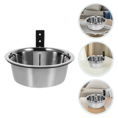 Sosoport 2sets Elevated Pet Feeding Station Wall-Mounted Dog Food and Water Bowls Space-Saving