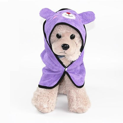 Dog Drying Coat Dog Shower Coat Super Absorbent Pet Bathrobe Towel Soft Dog Tpwel for Drying Dogs, Fast Drying Dog (L)