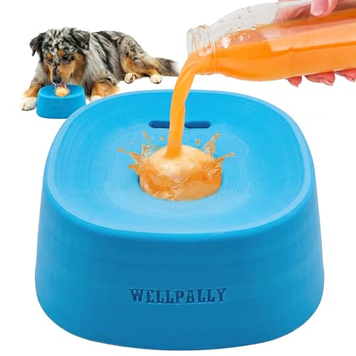 Dog Lick Bowl Licking Toy - Lick Ball Liquid Treat Slow Feeder for Dogs Feed with Rolling Toys - Interactive Lick Sphere Slow Feed Pet Treat Dispensing Bowls for Dogs Stress Anxiety Relief