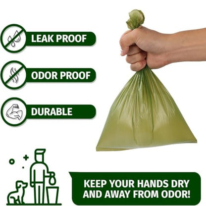 Biodegradable Dog Poop Bags Rolls (150 Bags) for Waste Refuse Cleanup, Doggy Roll Replacements for Outdoor Puppy Walking and Travel, Leak Proof and Tear Resistant, Extra Thick Plastic (Scented)