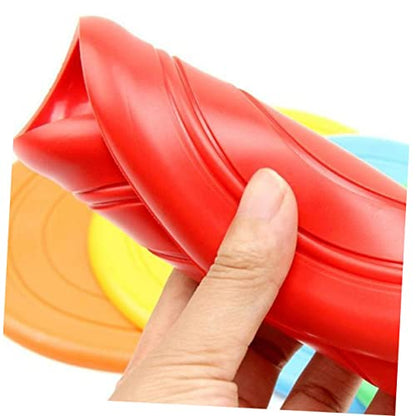5pcs Flying Disc Dog Toy Interactive Outdoor Chew Toys for Puppies Pet Discs for Fun Training Durable Soft Material for Chewing Fetching