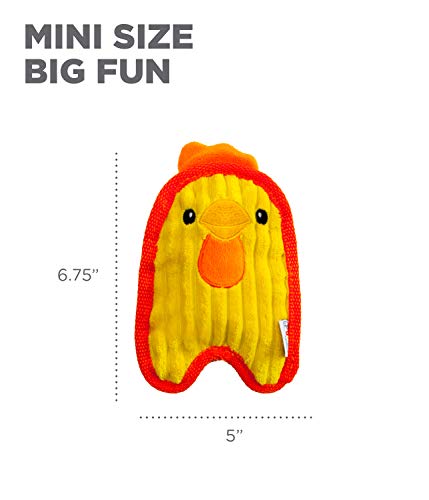 Outward Hound Invincibles Mini Plush Dog Toy 3-Pack, Dog-Chicky-Pig, XS - color: Dog-Chicky-Pig, style: 3-Pack