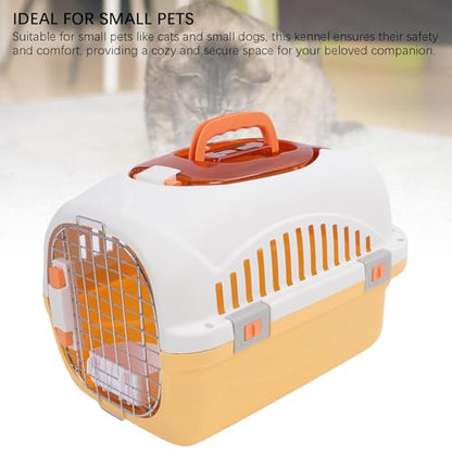Focket Pet Carrier, 2 Door Top Load Hard Sided Dogs, Cats Pet Travel Carrier with 2 Door Top and Front Door Access, Dog Crate for Pets Kennel Air and Travel (Yellow)