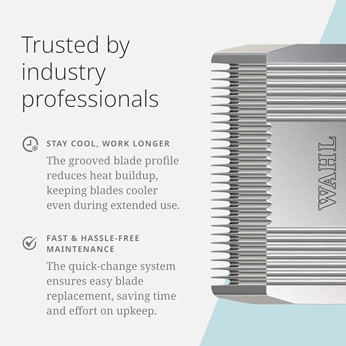 Wahl Pro Animal Prime Series Blades - Professional Fine Tooth Pet Clipper for Horse, Cat & Dog Grooming - Made from High-Carbon Steel - #30, 0.5mm - size: #30