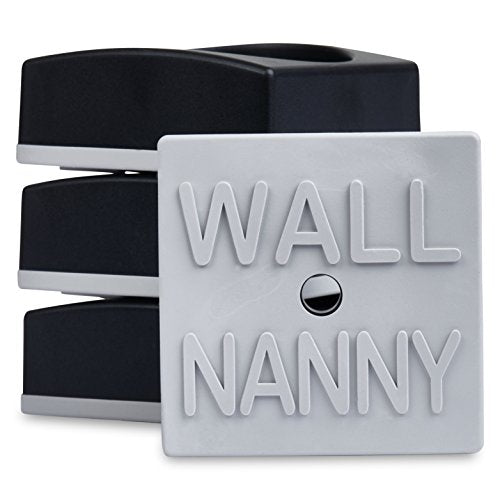 Wall Nanny Mini (4 Pack - Made in USA) Smallest Low-Profile Wall Protector for Baby Gates - Perfect in Doorways - Best Saver Cups Guard Pad Trim & Paint for Child Dog Pet Pressure Gate (Black) - color: Black