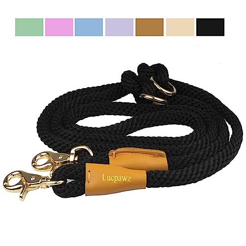 7FT Hands Free Dog Leash, Waist Dog Leash for Walking Running - color: Black