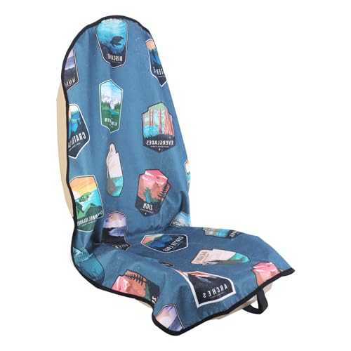 Car Seat Cover Protector Front Seats,for Gym Workout,Running,Swimming,Beach and Hiking,Waterproof Sweat Towel Bucket Seat Covers for Cars SUV Trucks (National Parks, 1Pcs) - color: National Parks, size: 1Pcs Front Seat Towel