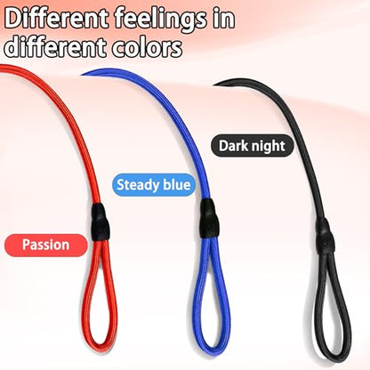 FOVRLZSE Upgraded Dog Slip Lead (3-Pack) Adjustable Nylon Lead for Dogs (Red/Black/Blue), Training Aid, Eco-Friendly Cotton Lining, Integrated Plastic Buckle, - color: Red, Black, Blue