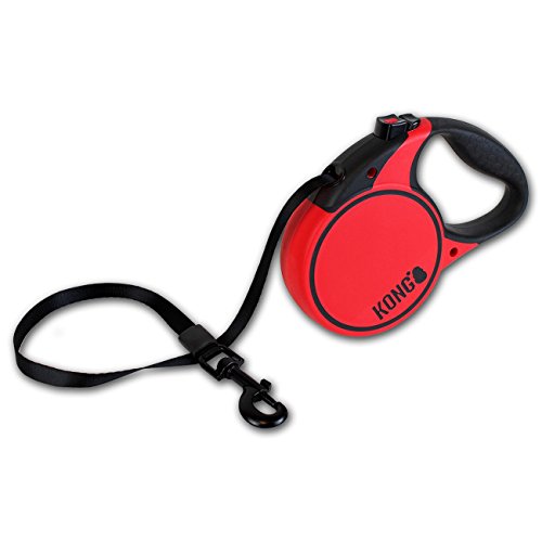 Alcott Kong Terrain Retractable Dog Leash, Large, Red, 16' Long - color: Red, size: Large 16'