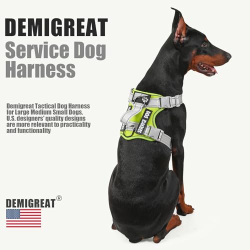 Service Dog Harness - color: NeonGreen, size: X-Small (Pack of 1)