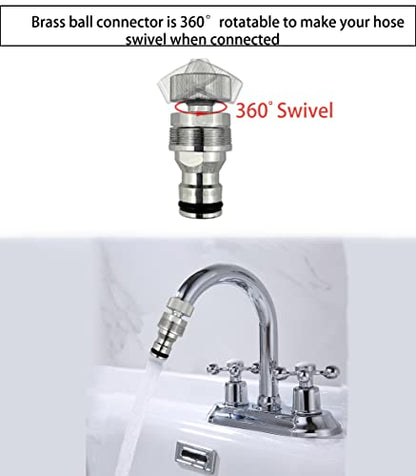 G-Sunny Quick-Connect Sink Faucet Sprayer Kit, Sink Hose Sprayer Accessories, Detachable Metal Adapter With Hand Shower,Hair Washing,Pet Cleaning,for Bathroom/Kitchen (Quick Connect Sprayer)