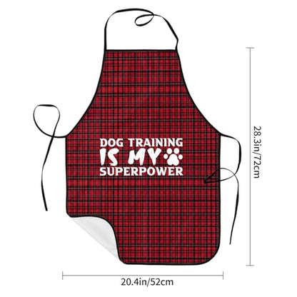 Dog Training is My Superpower Apron for cooking with Pockets Women Men Kitchen Chef Funny Aprons