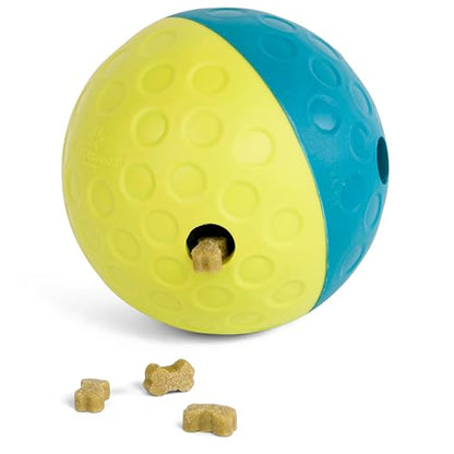 Outward Hound by Nina Ottosson Treat Tumble – Interactive Food-Dispensing Dog Puzzle Ball, Level 1 Beginner, Small, 4.8" - color: Treat Tumble (Small Blue)