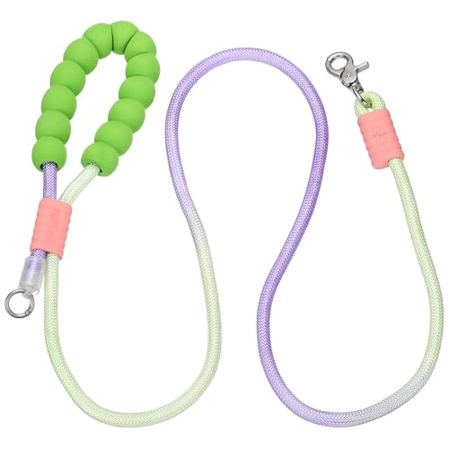 Dog Leash with Padded Hands Free, 6.6ft/2m Adjustable Bungee Dog Training Leash, No Pull Heavy Duty Nylon Rope(Blue Pink), Intended for Large Medium Pet Running/Hiking/Walking - color: Blue Pink, size: 6.6ft/2m