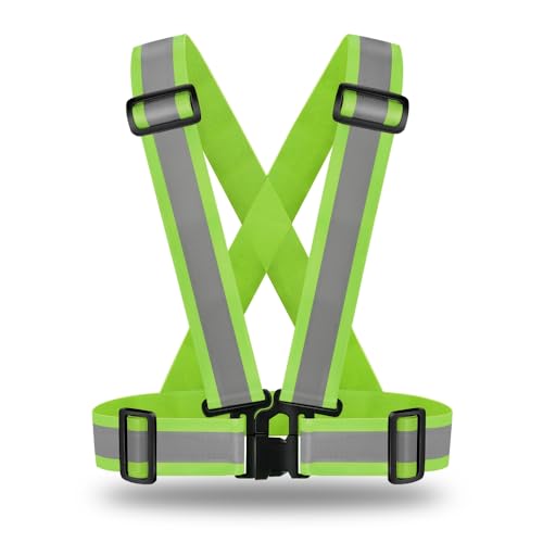 2.0 IN High Visibility Reflective Safety Strap for Construction, Running, Cycling - color: 1pc-yellow, size: Medium