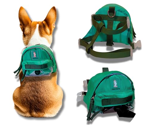 Dog Hiking Backpack Lightweight, Adjustable, and Waterproof Pet Poopbag Holder for Outdoor Adventures,Puppy Training School or Everyday Walks (Small) - size: Small