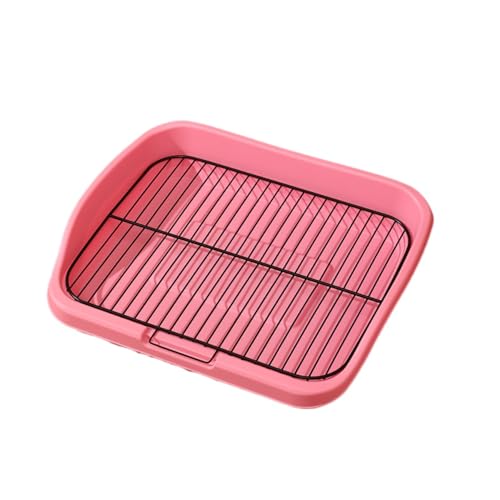Mesh Dog Potty Tray Removable Stable Structure - Indoor/Outdoor Dog Training Toilet Litter Box for Small & Medium Dogs(Pink) - color: Pink