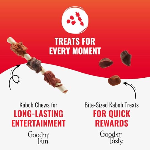 GOOD ‘N’ TASTY KABOB BITES, TREATS FOR DOGS - size: 4 Ounce (Pack of 12), style: Kabob Bites