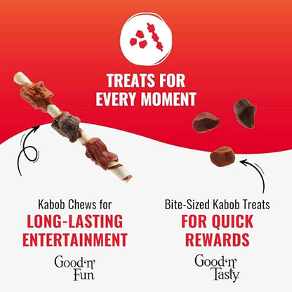 GOOD ‘N’ TASTY KABOB BITES, TREATS FOR DOGS - size: 4 Ounce (Pack of 12), style: Kabob Bites