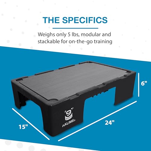 Blue-9 KLIMB Jr. Professionally Designed Dog Training Platform and DIY Guide for Behavior Basics, Made in The USA, Black - color: Black