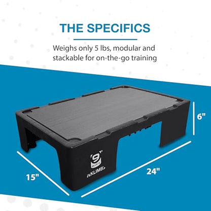 Blue-9 KLIMB Jr. Professionally Designed Dog Training Platform and DIY Guide for Behavior Basics, Made in The USA, Black - color: Black