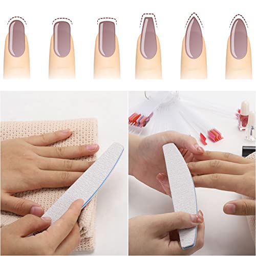 25 Pieces 180/240 Grit Nail Files for Natural Nails, Fingernail Files Double Sided Emery Boards for Nails - size: 25 Count(180/240 Grit)