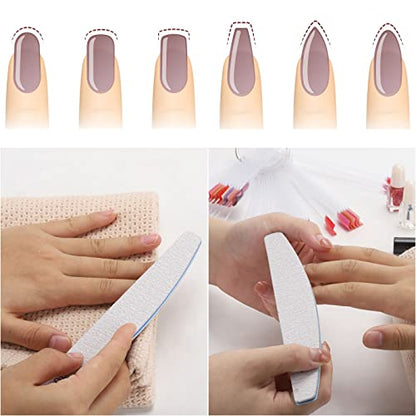 25 Pieces 180/240 Grit Nail Files for Natural Nails, Fingernail Files Double Sided Emery Boards for Nails - size: 25 Count(180/240 Grit)