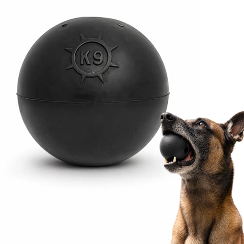 Monster K9 Scout Ball | Virtually Indestructible. Lifetime Guaranteed. | VULCRON™ Natural Rubber | Durable Dog Toy for Aggressive Chewers | Chew & Fetch | Tough, Heavy Duty | Medium & Large Breed, 3" - size: 1-Pack