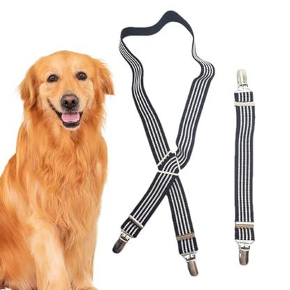 2PCS Adjustaeble Dog Nappy Suspenders - Anti-Slip DiaHolder Straps | Secure Pet DiaKeefor Female Dogs, Dog Dresses, - color: M