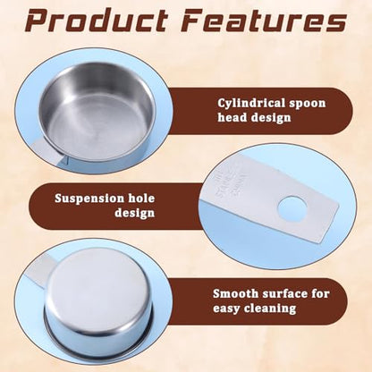 2 Pcs 1/4 Cup Stainless Steel Measuring Cup, 60 ml 2 oz Stainless Steel Measuring Cups Metal Coffee Scoop Cat Food Scoops for Wet and Dry Ingredients Cooking Baking Kitchen, Dishwasher Safe - size: 1/4 Cup