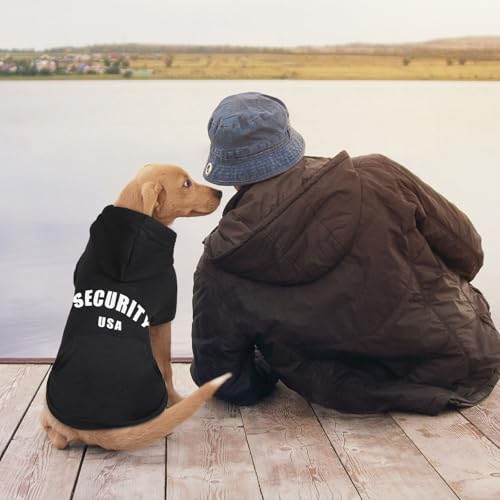 Dog Hoodie for Large Dogs Security Warm Cozy Brushed Fleece Interior Clothes Hoodie with Pocket Sweatshirt Dog Sweaters for Large Dogs(L) - size: Large