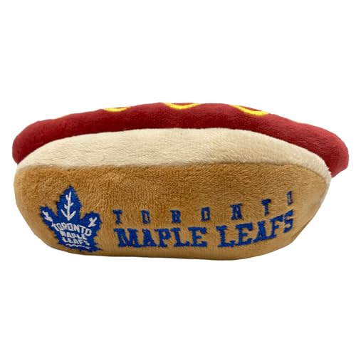 Pets First Standard Stadium Hot Dog, Toronto Maple Leafs - color: Toronto Maple Leafs, style: NHL Hot Dog Toy
