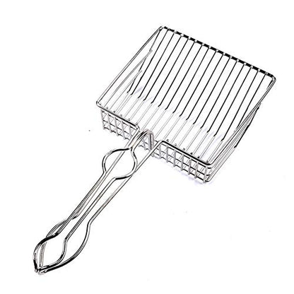 Cat Litter Scoop, Durable Metal Pet Kitty Kitten Sifter Heavy Duty with Long Handle Pet Kitty Dog Pooper Scooper, Easily Clean Litter Box