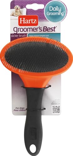 Hartz Groomer's Best Deshedding Slicker Dog Brush, Black/Violet, Dogs (Pack of 4) - size: 1 Count (Pack of 4), style: Large Slicker Brush