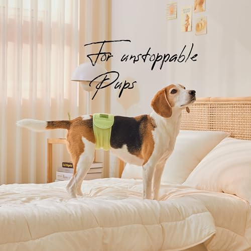WICKEDPUP Male Dog Belly Band Kit, 50 Diaper Pads & 1 Reusable Male Wrap (Size 2 (17.5"-21.5" Waist)) - size: Size 2 (17.5"-21.5" Waist)