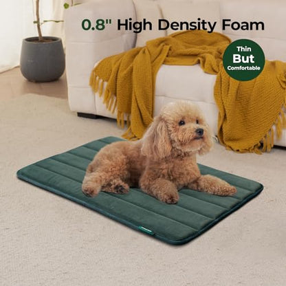 BALANCE Dog Crate Pad, Dog Foam Crate Mat Kennel Pad, Washable Water-Resistant Pet Bed Flat Dogs Cage Mat for Medium Dogs - color: Green, size: 30.0"L x 19.0"W x 0.8"Th