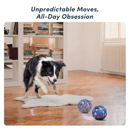 Unique Interactive Dog Toy with Ball-in-Ball Design, 4X Durable Rubber Outer Shell & Inner Smart Automatic Bouncing Ball to Keep Them Busy, Fetch & Puzzle Toys for Medium, Large High Energy Dogs
