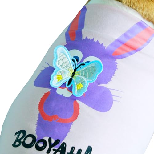 iChoue Frenchie Shirts for Dogs Cartoon Bunny Print Clothes Easter Outfits Costumes Rabbit Vests Cotton Tank Tops French Bulldog - Pink/Large - color: Print Bunny, size: Large ( 25 - 35 lbs )